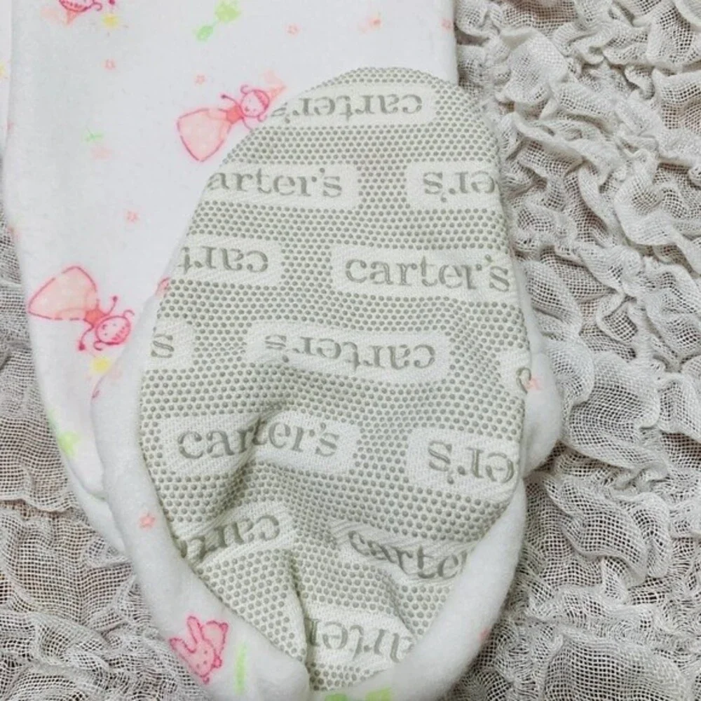 Carters White PJ glow in the dark Fleece Zip-Up Sleep & Play pajamas size 2T